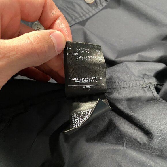 Beauty & Youth by United Arrows Light Utility Cargo Shacket Black men's size M - Picture 7 of 8